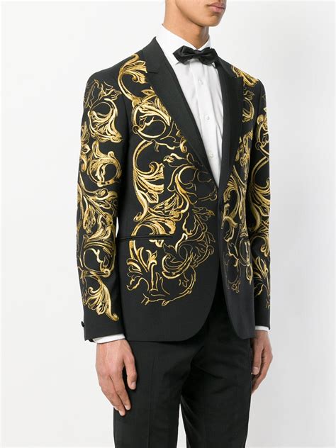 black versace blazer|versace men's wedding suits.